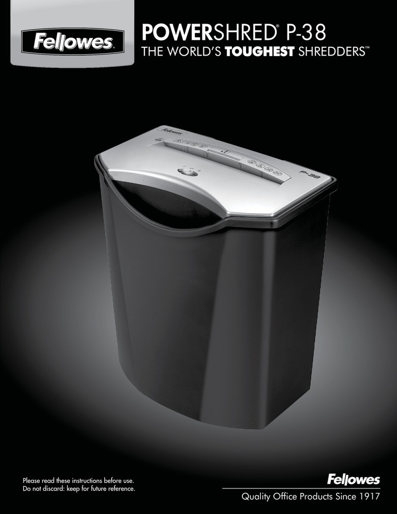 Fellowes Powershred P-38 user manual