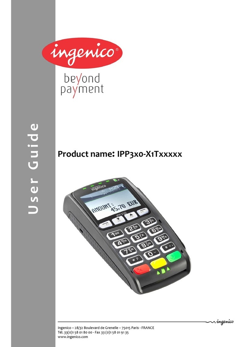 Ingenico IPP3x0-X1T series user guide