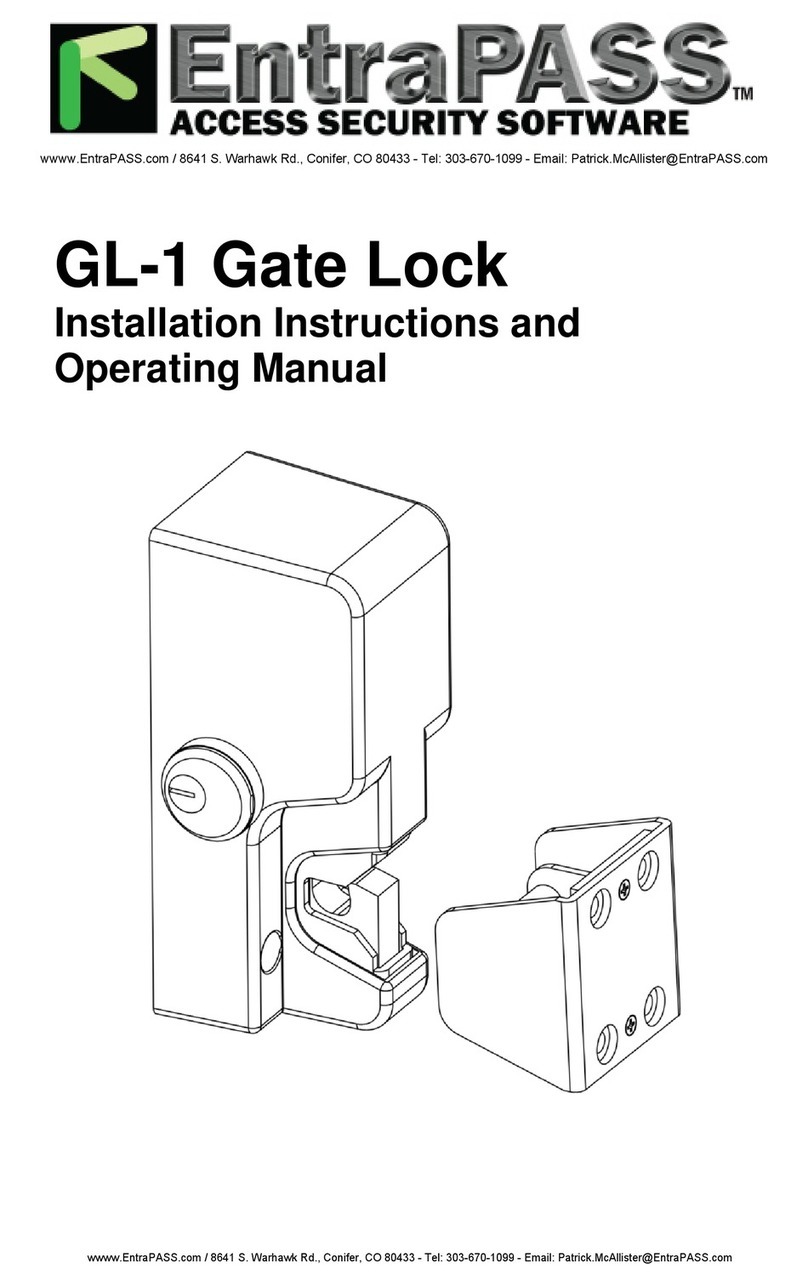 EntraPass GL-1 Installation instructions and operating manual