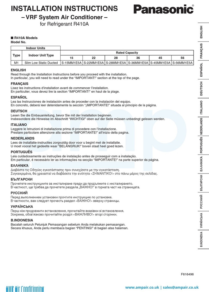 Panasonic S22MM1E5A installation instructions