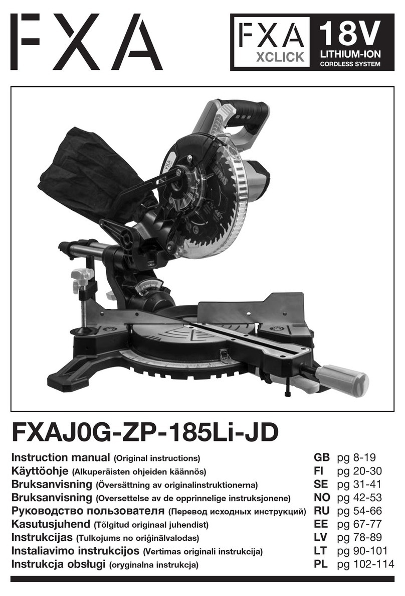 FXA FXAJ0G-ZP-185Li-JD instruction manual