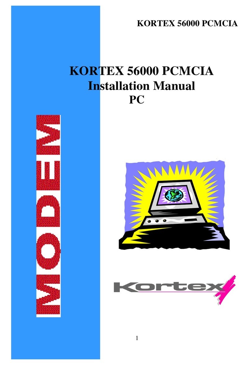 Kortex 56000 PCMCIA installation manual