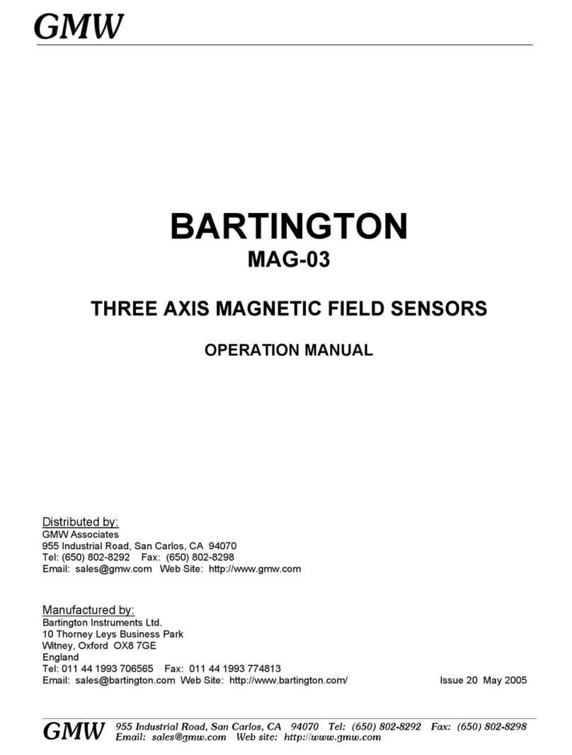 GMW BARTINGTON MAG-03 Operation manual