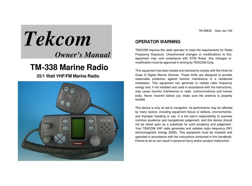 Tekcom TM-338 owner's manual