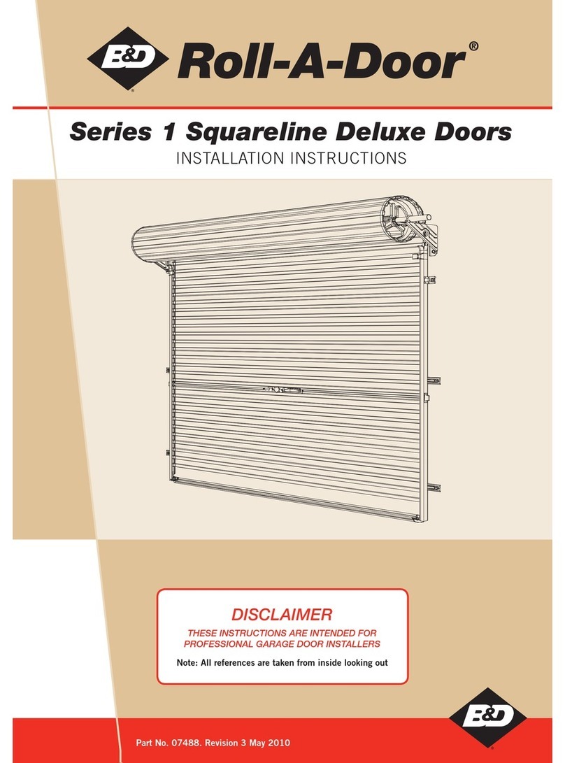 B&D Roll-A-Door Series 1 User manual