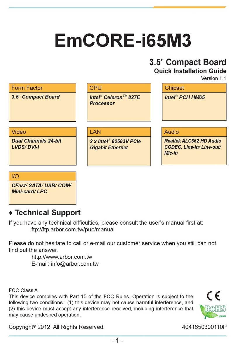 Emcore i65M3 Quick installation guide