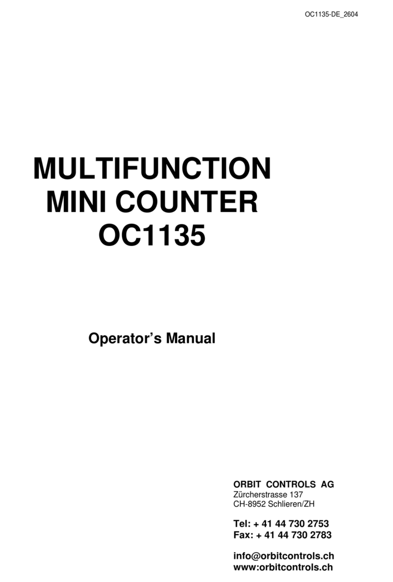 Orbit Controls OC1135 User manual