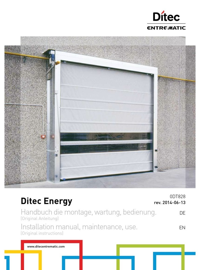 Entrematic Ditec Energy 0DT828 installation manual