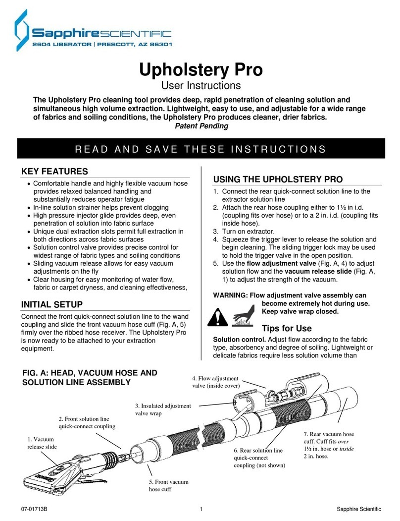 SapphireScientific Upholstery Pro User instructions
