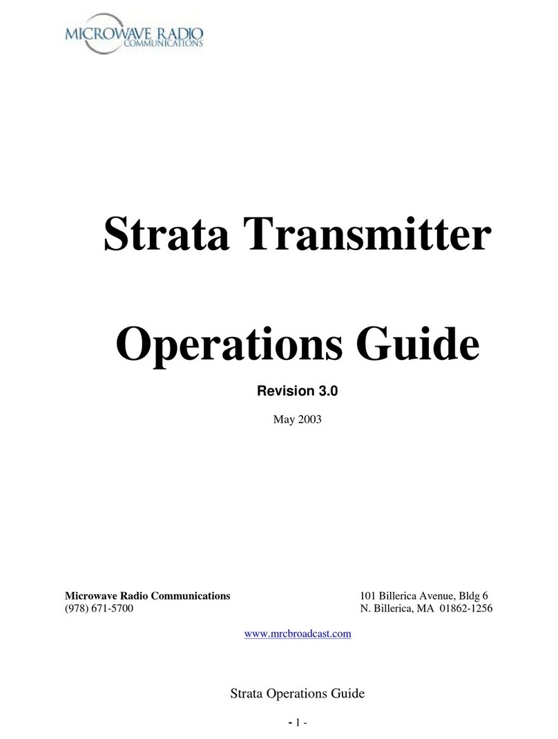 Microwave Radio Communications Strata Operation guide