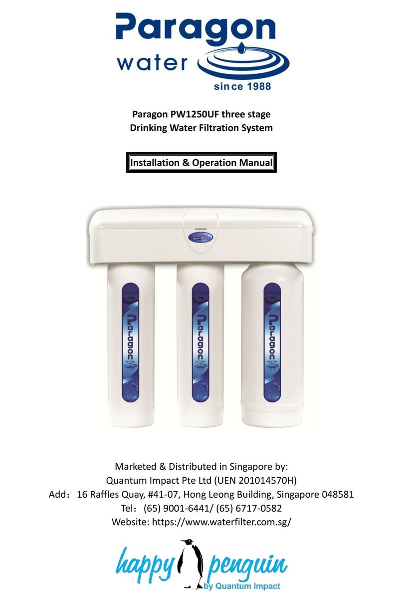 Paragon PW1250UF Installation & operation manual