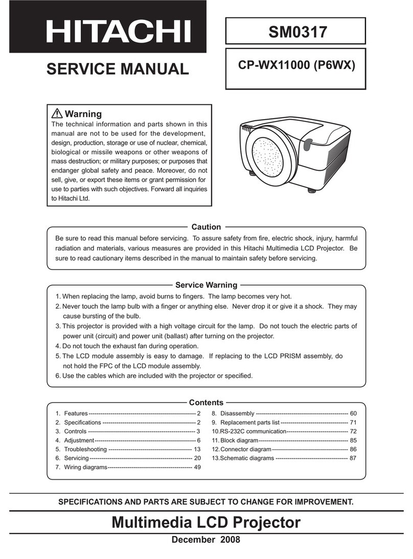 Hitachi CP-WX11000 User manual