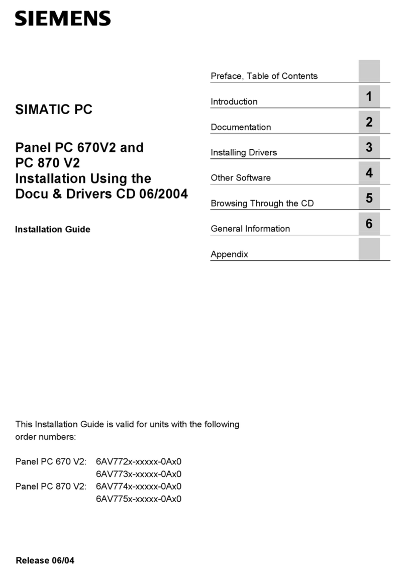 Siemens SIMATIC PC 670 V2 User manual