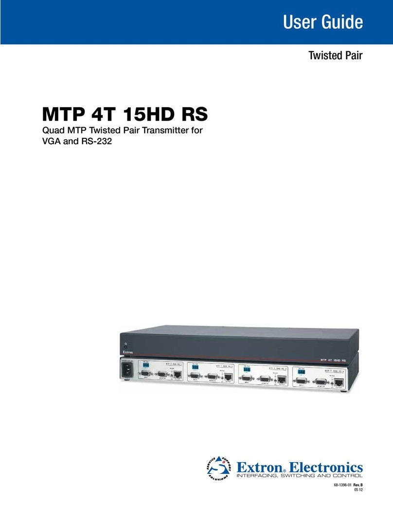 Extron electronics A/V Receiver MTP 4T 15HD RS User manual Extron electronics A/V Receiver MTP 4T 15HD RS User manual
