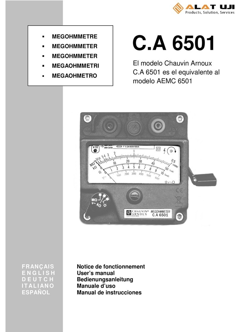 Chauvin Arnoux C.A 6501 user manual