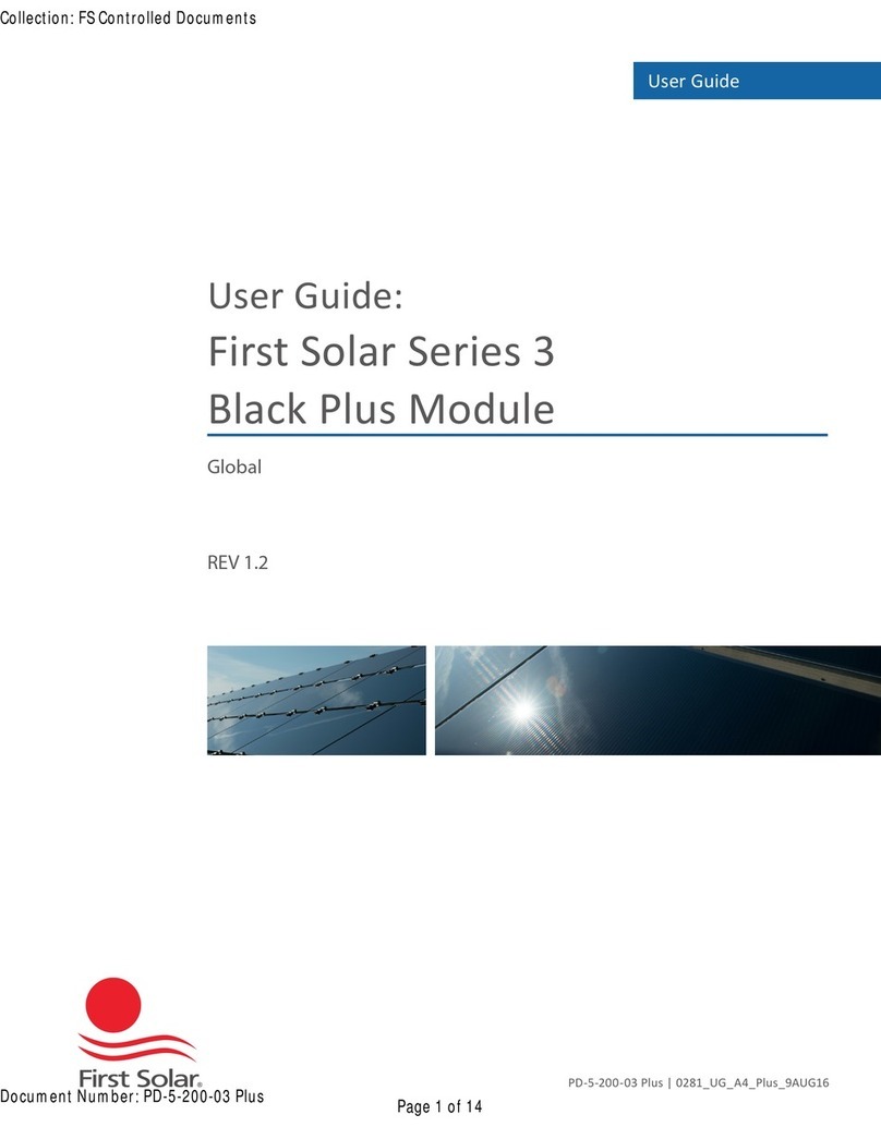 First Solar Series 3 User manual