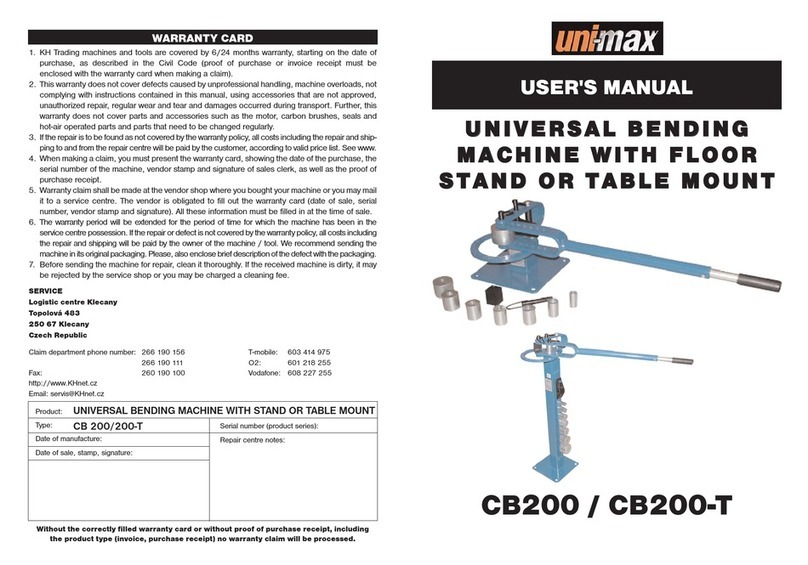 Unimax CB200 User manual