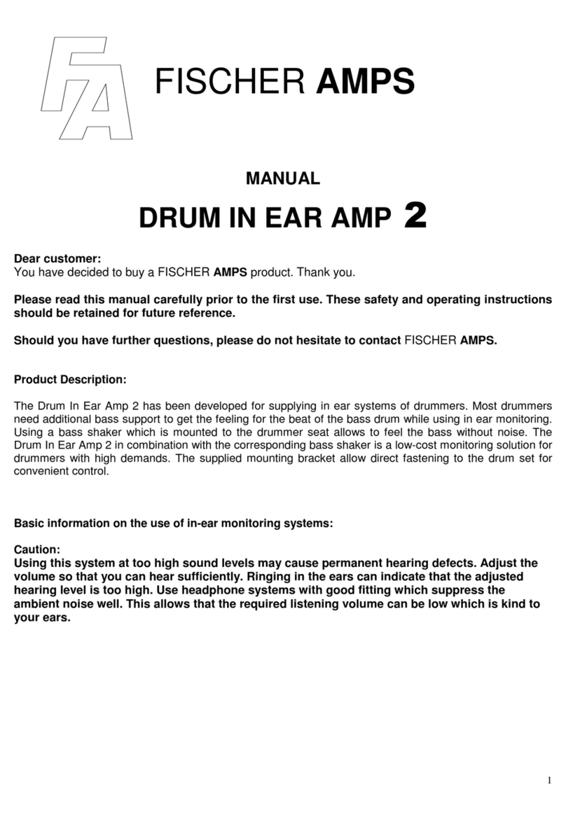 FISCHER DRUM IN EAR AMP 2 user manual