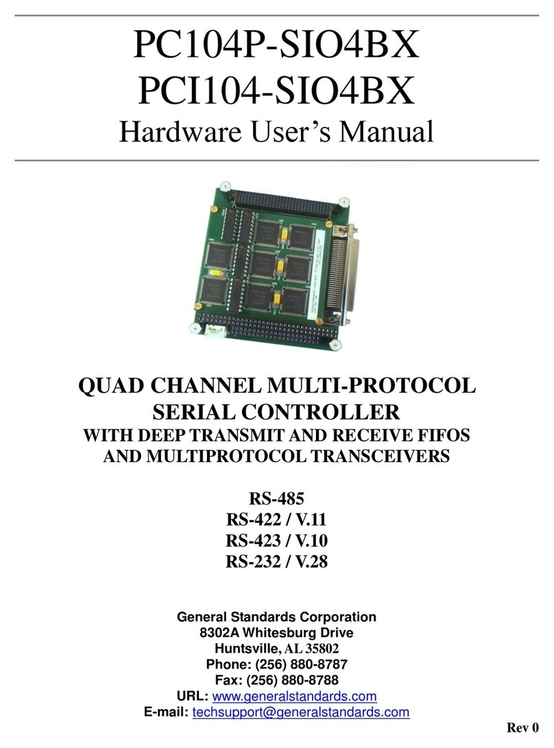 General Standards Corporation PC104P-SIO4BX Hardware user manual General Standards Corporation PC104P-SIO4BX Hardware user manual