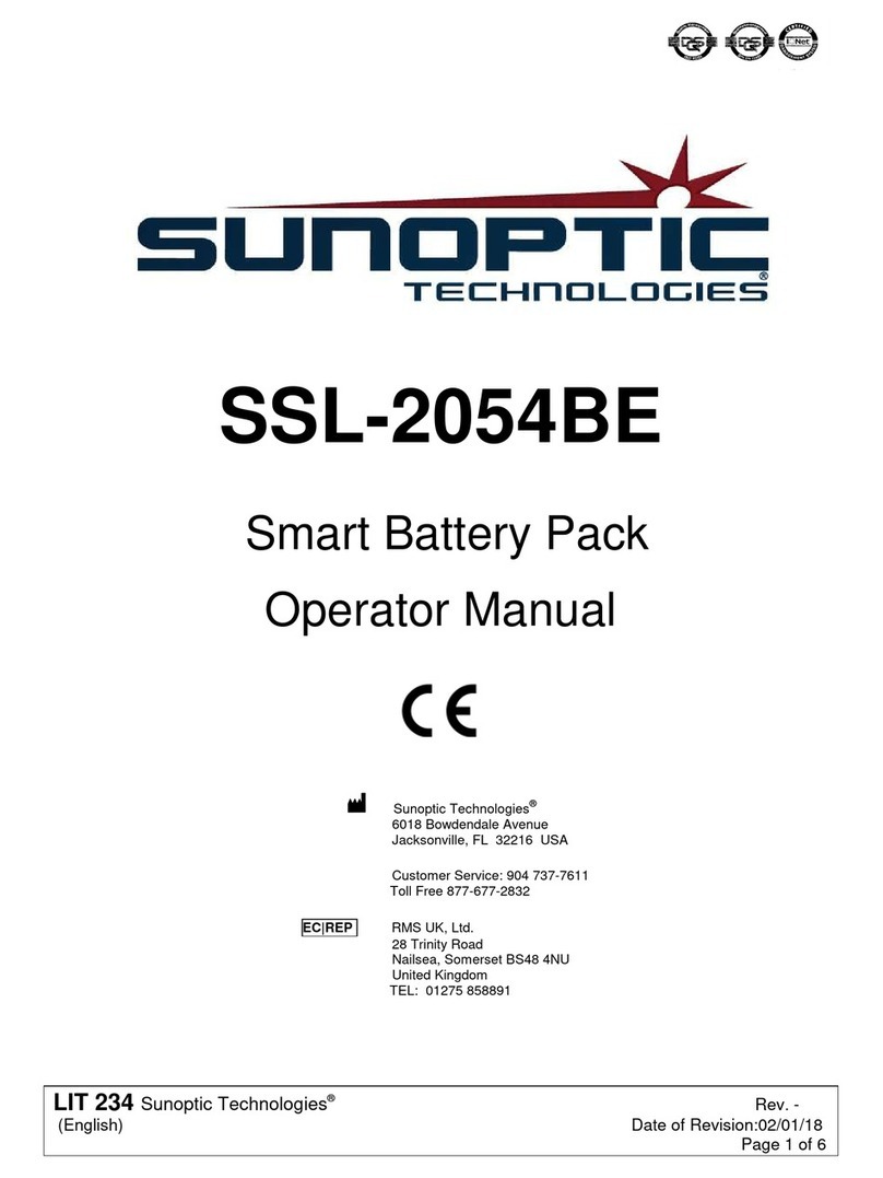 Sunoptic Technologies SSL-2054BE Operator's manual