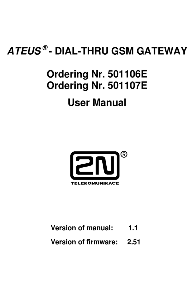2N ATEUS 501106E User manual 2N ATEUS 501106E User manual