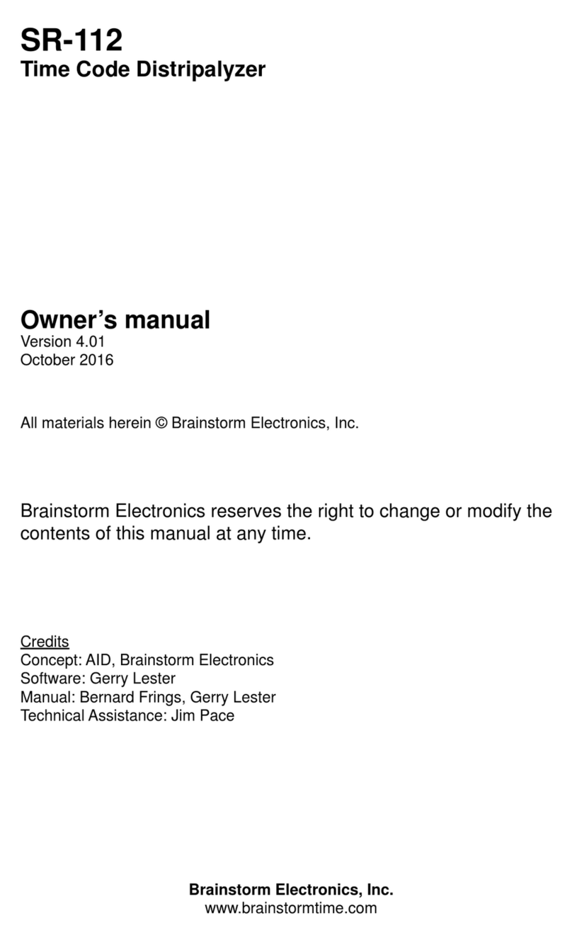 Brainstorm SR-112 User manual