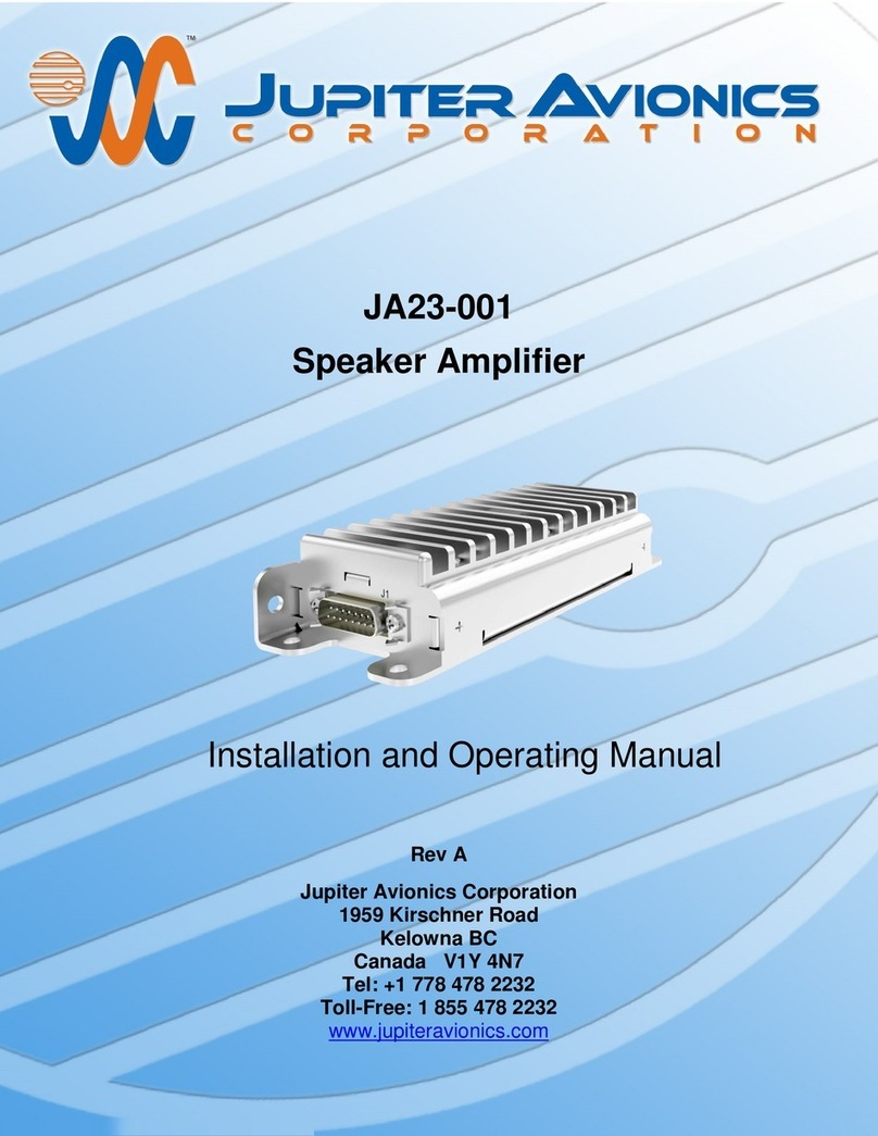 Jupiter Avionics JA23-001 Installation and operating manual