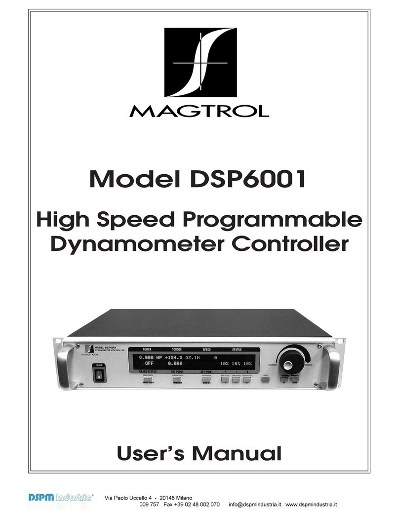 Magtrol DSP6001 user manual