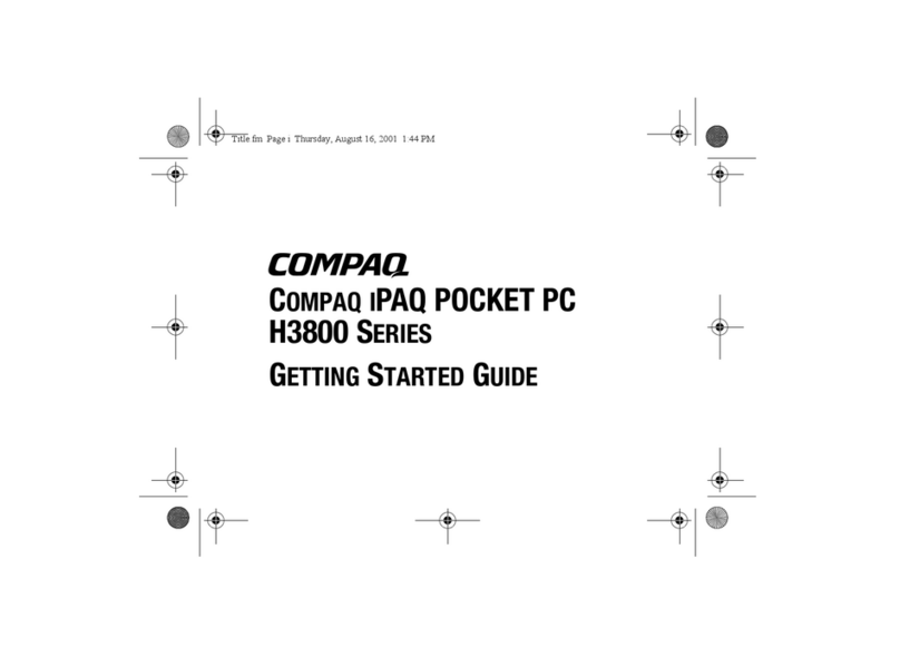 Compaq iPAQ Pocket PC H3800 Series Getting started guide
