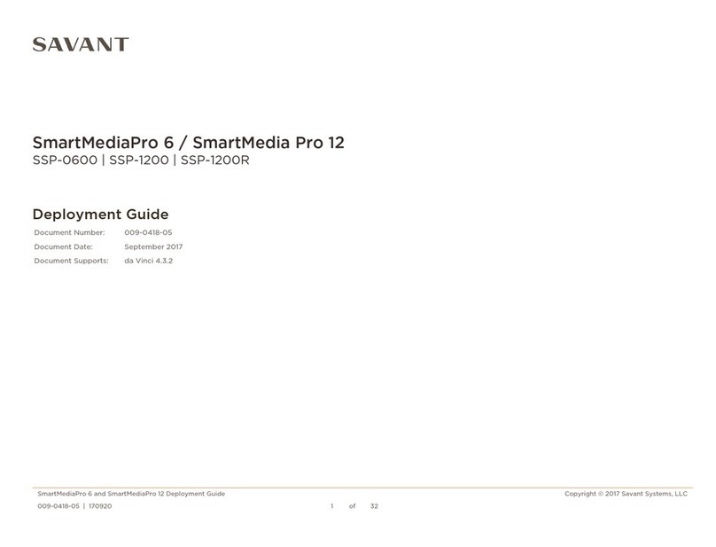 Savant SmartMediaPro 6 Deployment guide