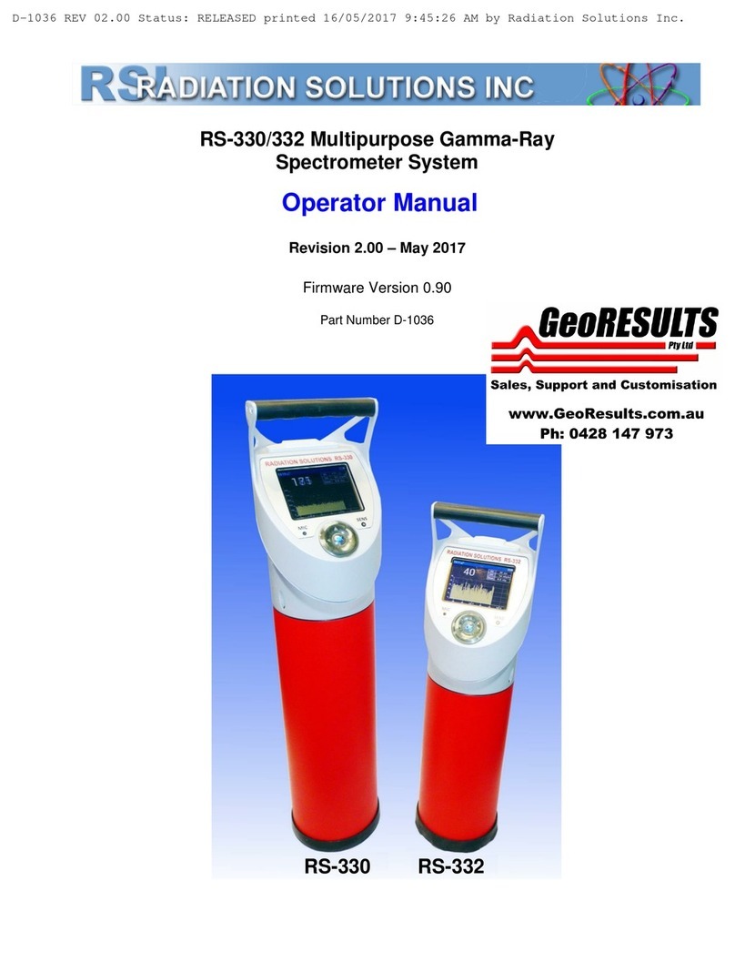 Radiation Solutions RS-330 User manual