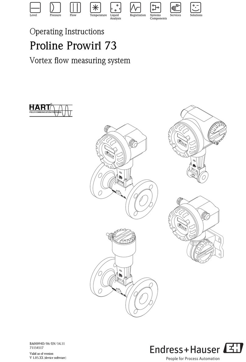 Endress+Hauser Proline Prowirl 73 User manual