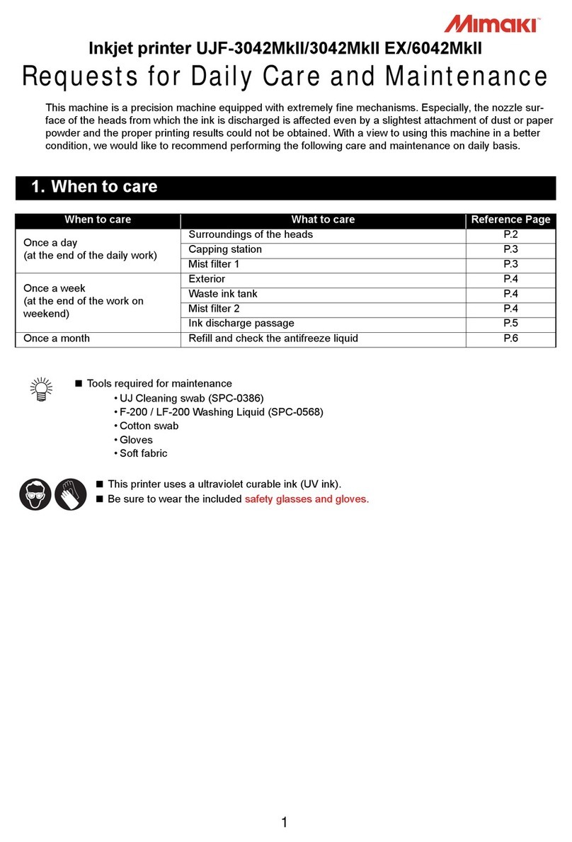 MIMAKI UJF-3042MkII EX Maintenance manual