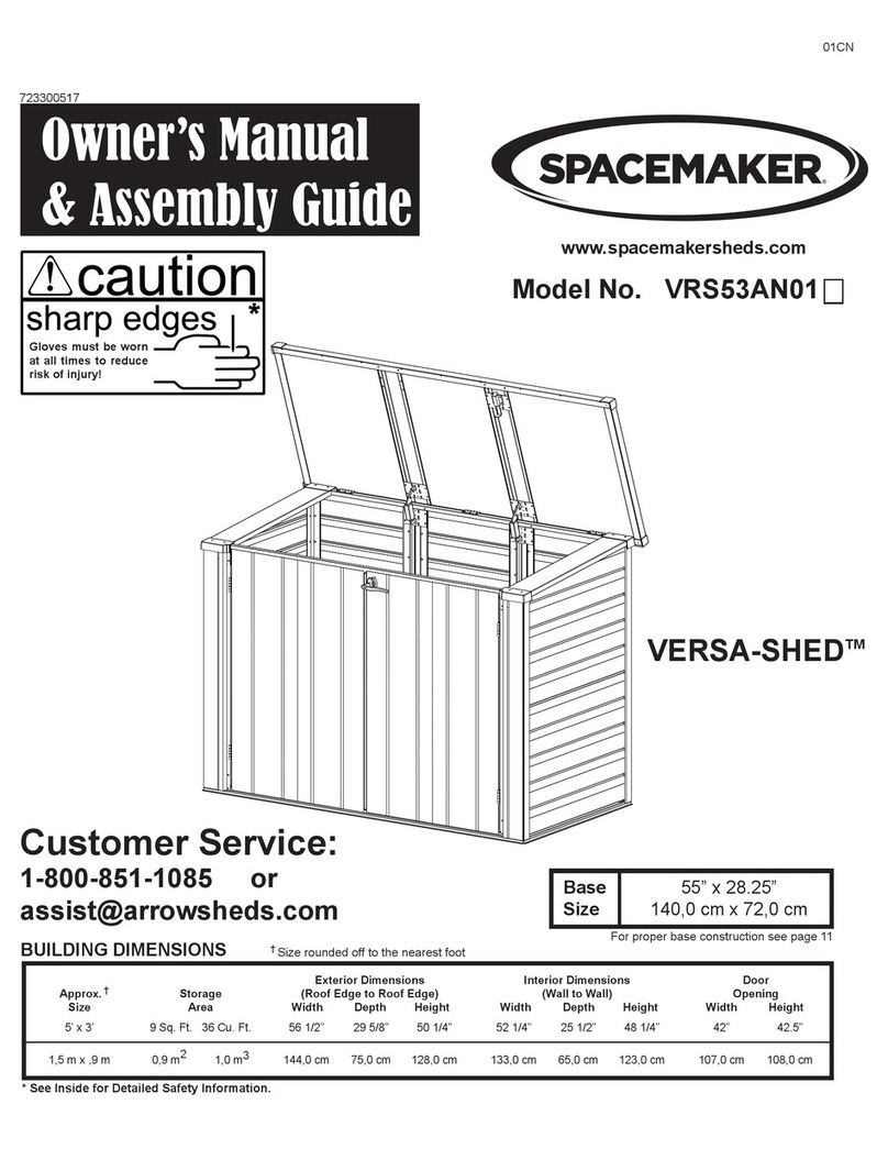 SPACEMAKER Versa-shed VRS53AN01 User manual
