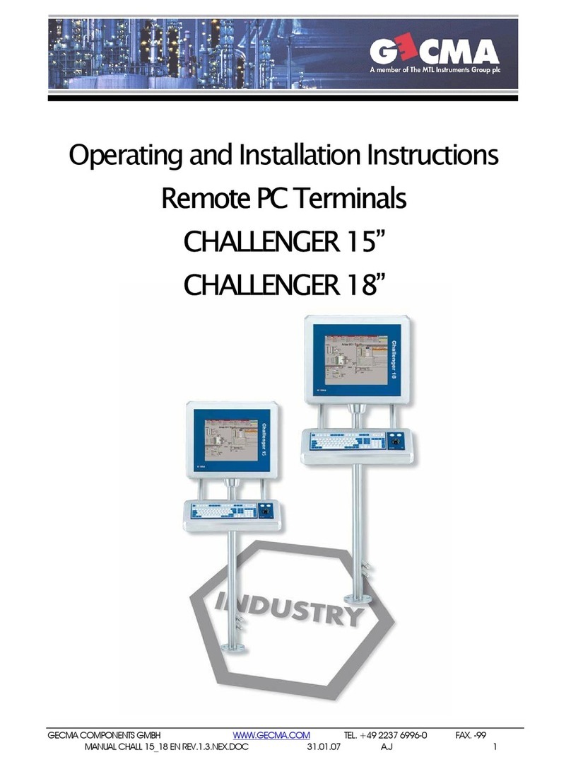 GECMA CHALLENGER 15 Inch Operating and installation instructions