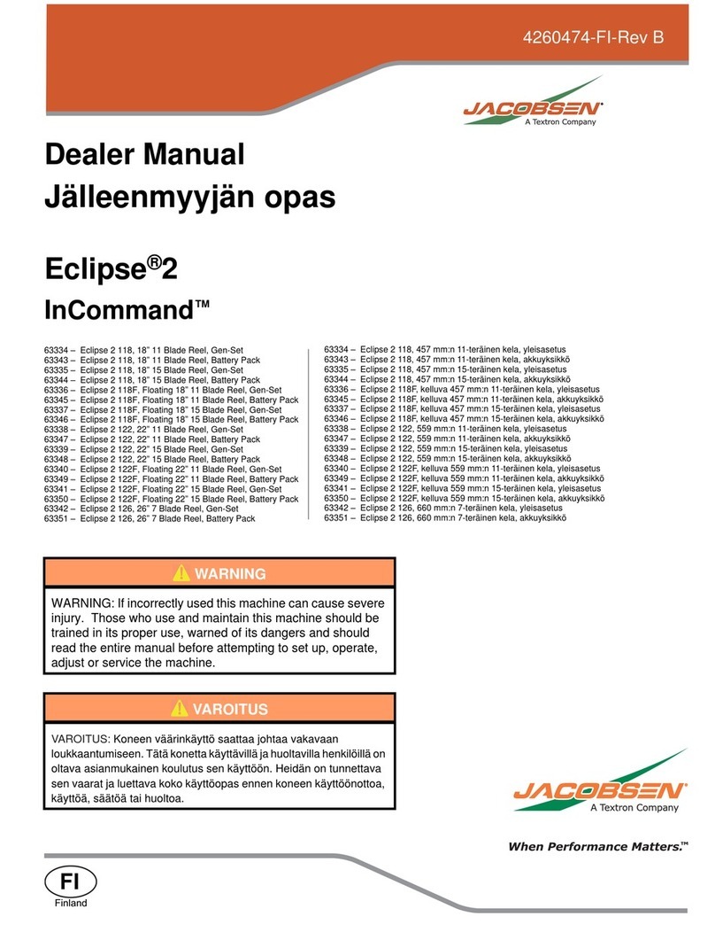 Jacobsen eclipse 2 InCommand Dealer's manual