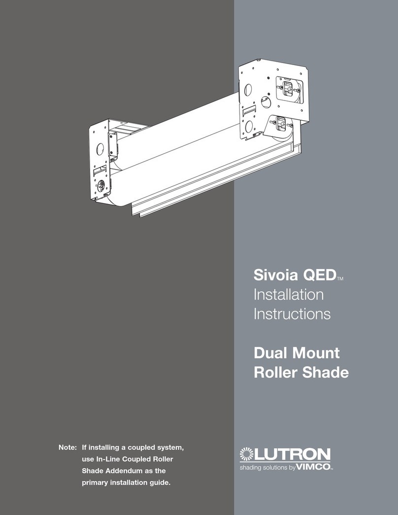Lutron Electronics Sivoia QED User manual Lutron Electronics Sivoia QED User manual
