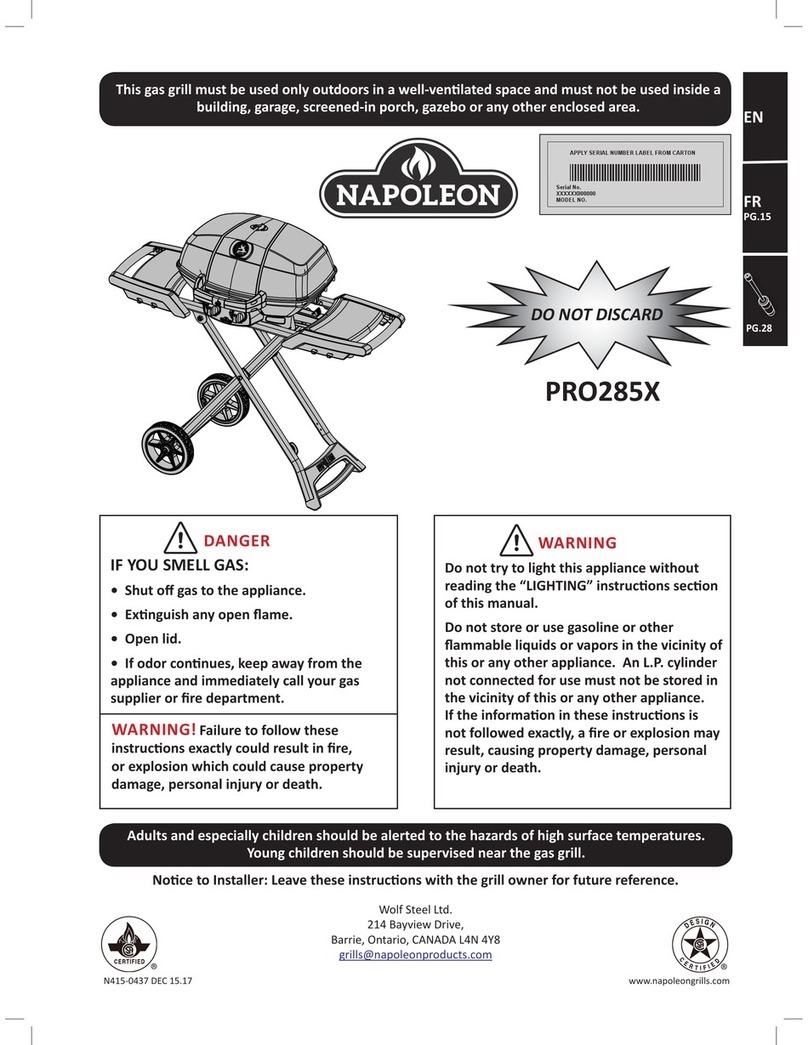 Napoleon PRO285X User manual