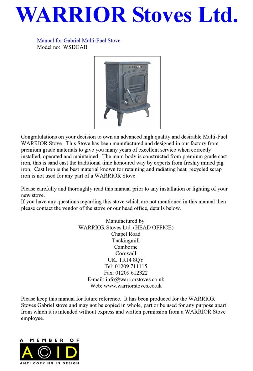 WARRIOR Stoves WSDGAB manual