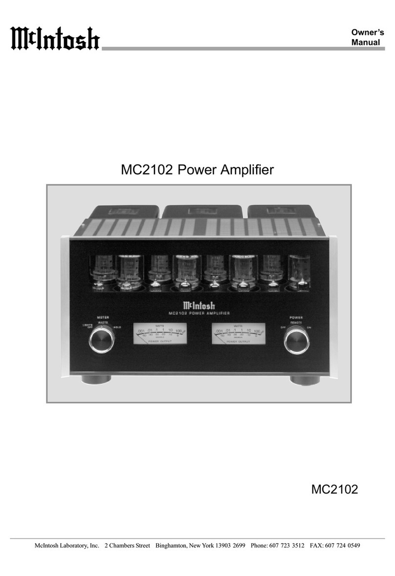 McIntosh MC2102 User manual