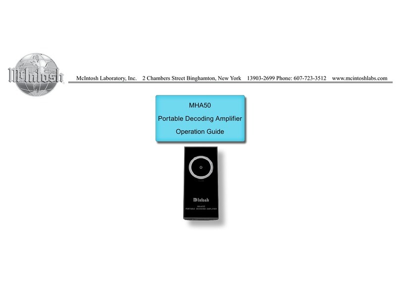 McIntosh MHA50 User manual
