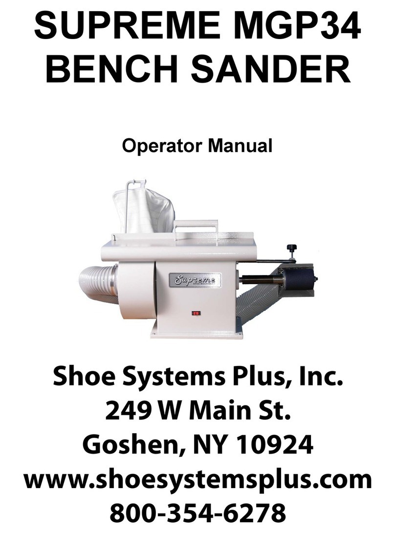 Shoe Systems Plus SUPREME MGP34 Operator's manual