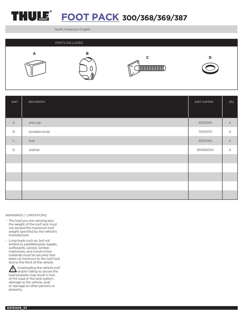 Thule FOOT PACK 300 User manual Thule FOOT PACK 300 User manual