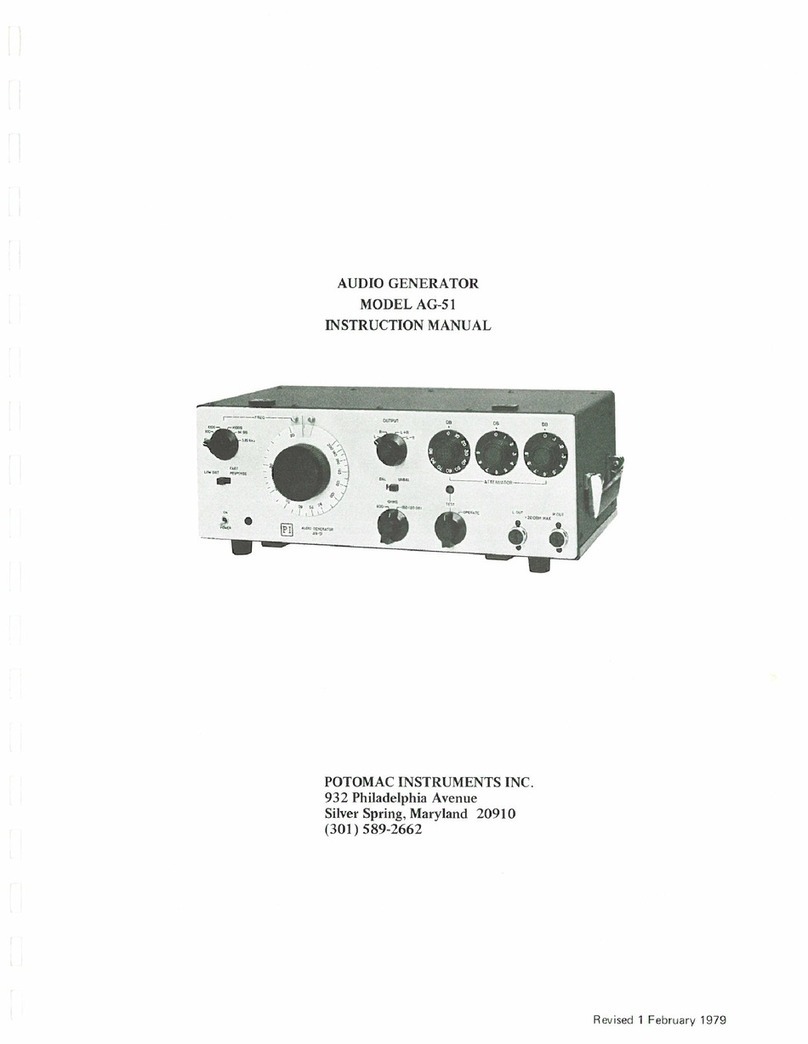 POTOMAC INSTRUMENTS INC. AG-51 instruction manual