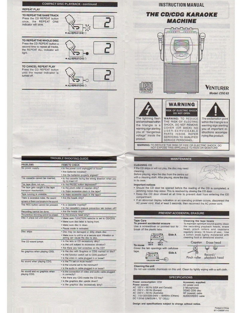 Venturer CDG 63 instruction manual