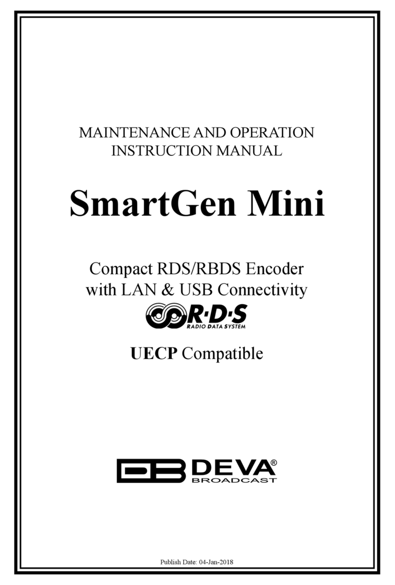 DEVA Broadcast SmartGen Mini User manual