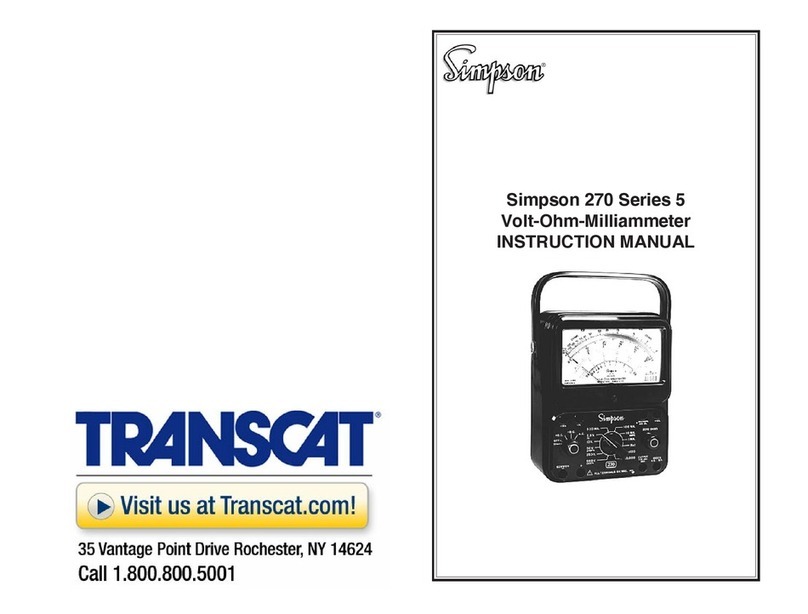Simpson Electric 270 Series 5 User manual