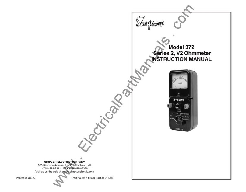 Simpson Electric 372 Series 2 instruction manual