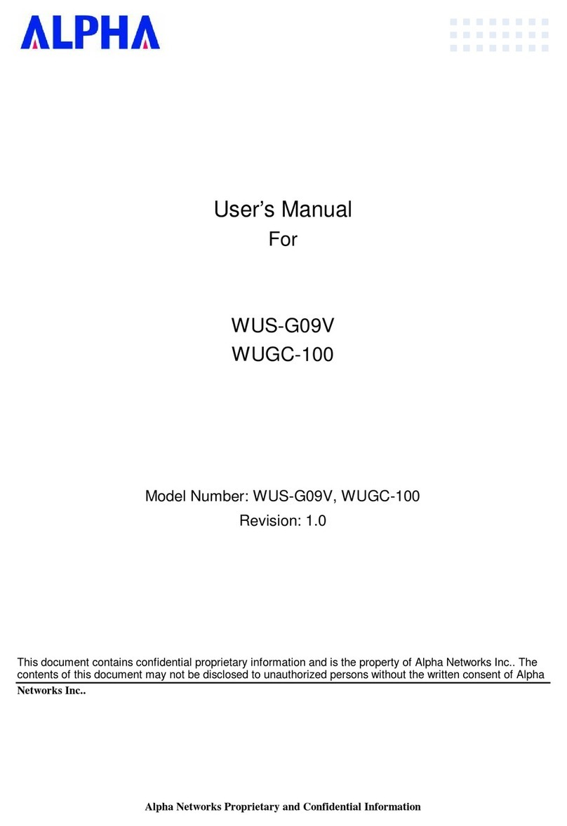 Alpha WUS-G09V user manual