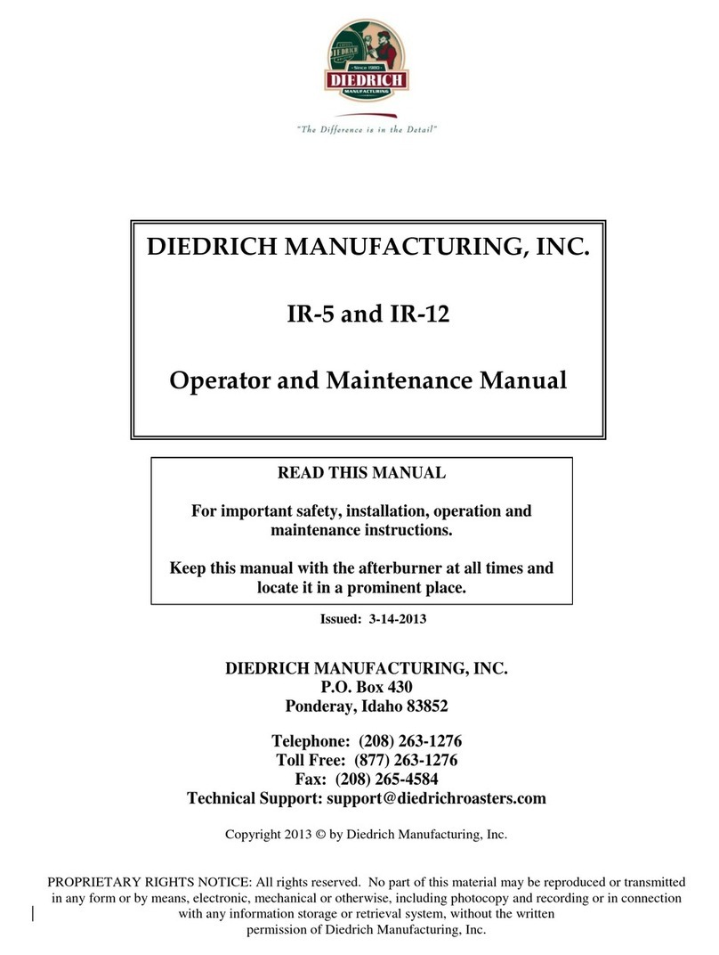 DIEDRICH MANUFACTURING, INC. IR-5 Operator and  maintenance manual